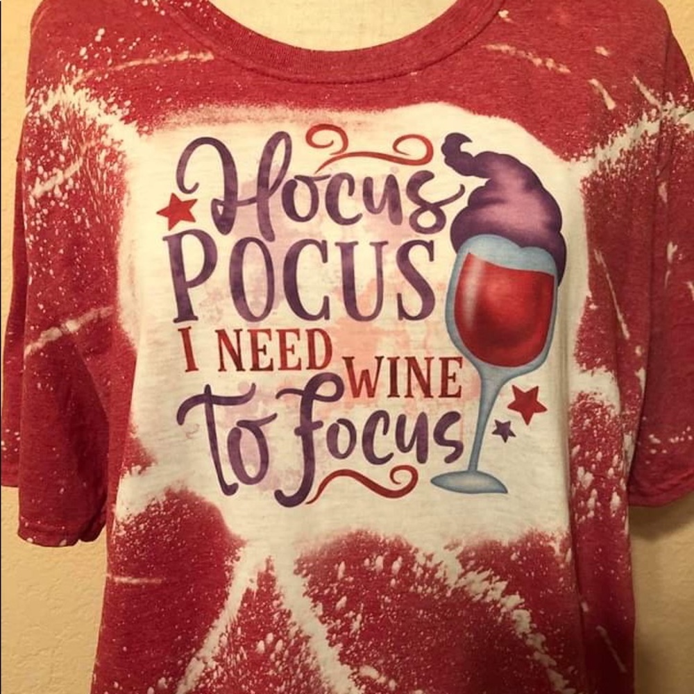 WHISKEY KISS Hocus Pocus Wine Tie Dye Graphic Tee - Picture 2 of 5